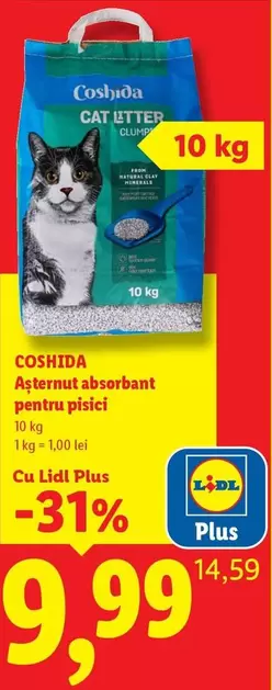 Așternut absorbant pentru pisici