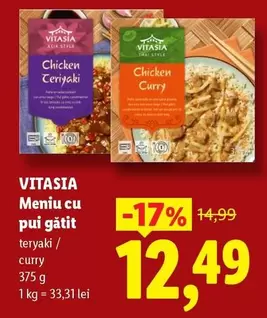 Meniu cu pui gătit