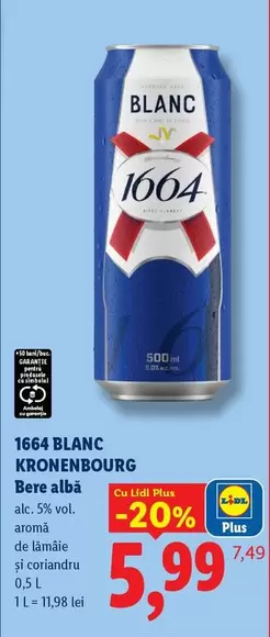 1664 BLANC KRONENBOURG Bere albă