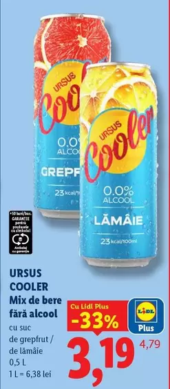 Mix de bere fără alcool cu suc de grepfruit / de lămâie