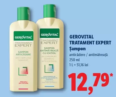 Gerovital - Tratament Expert Șampon anticădere / antimătreață