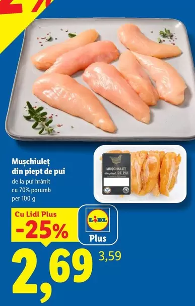 Mușchiuleț din piept de pui