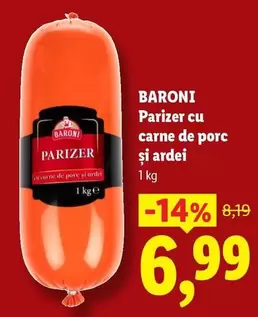 Parizer cu carne de porc și ardei