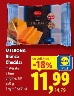 Brânză Cheddar maturată