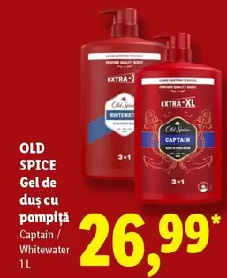 Gel de duș cu pompita Captain / Whitewater