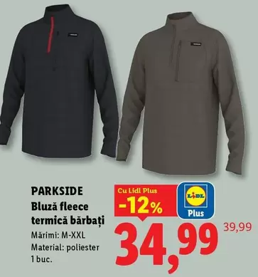 Bluză fleece termică bărbați