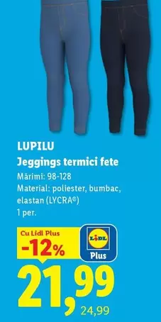 Jeggings termici fete