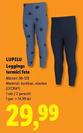 Leggings termici fete