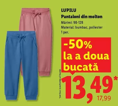 Pantaloni din molton