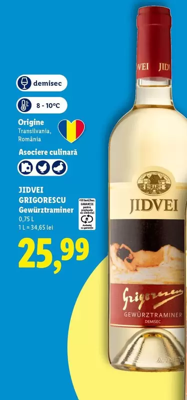 JIDVEI GRIGORESCU Gewürztraminer