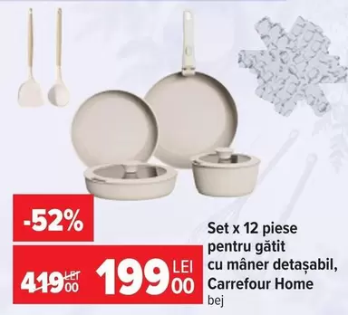 Set x 12 piese pentru gătit cu mâner detașabil