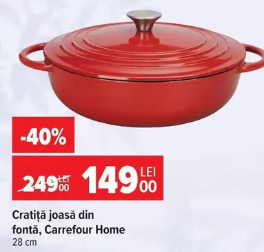 Cratiță joasă din fontă