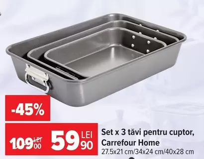 Set x 3 tăvi pentru cuptor