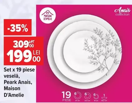 Set x 19 piese veselă