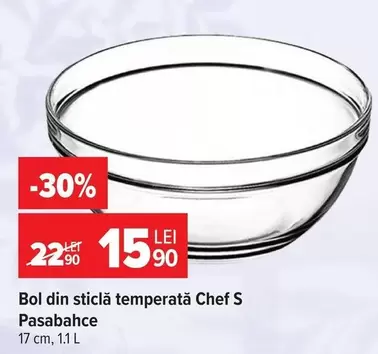 Bol din sticlă temperată Chef S Pasabahce