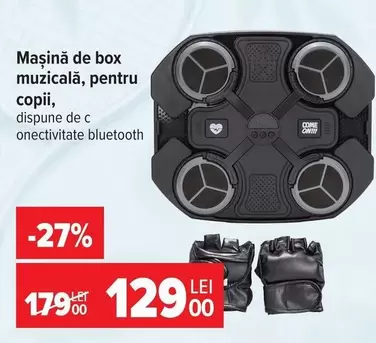 Mașină de box muzicală, pentru copii