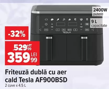 Tesla - Friteuză dublă cu aer cald