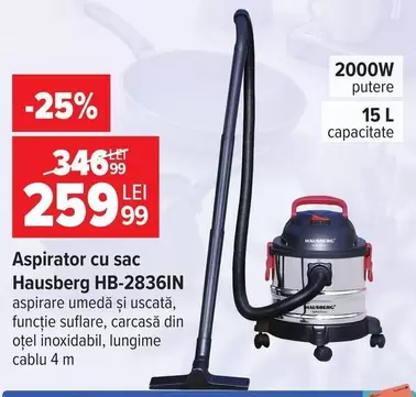 Aspirator cu sac HB-2836IN