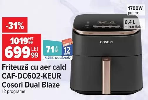 Friteuză cu aer cald CAF-DC602-KEUR Dual Blaze