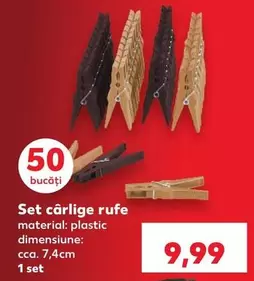 Set cârlige rufe