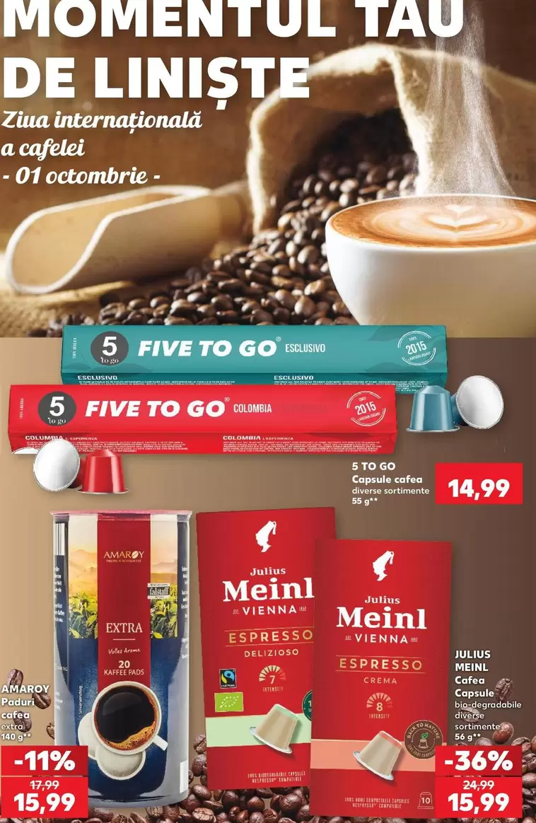5 FIVE TO GO CAPSULE CAFEA