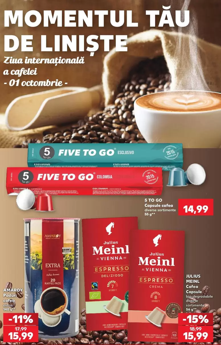 5 FIVE TO GO Capsule Cafea