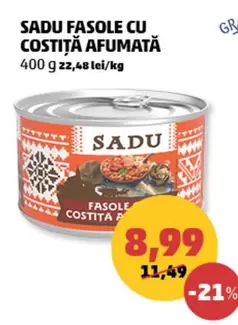 SADU FASOLE CU COSTITA AFUMATA