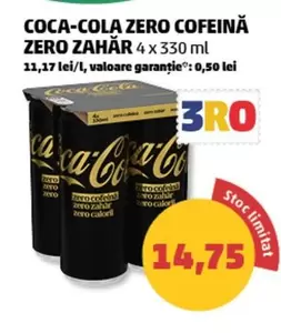 Coca Cola - COCA-COLA ZERO CAFEINĂ ZERO ZAHĂR