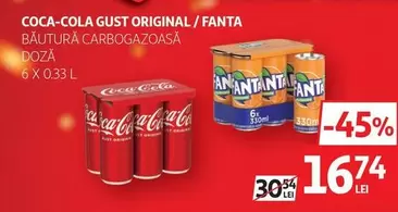 Coca Cola - GUST ORIGINAL / FANTA BAUTURA CARBOGAZOASĂ