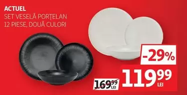 Actuel - SET VESELĂ PORȚELAN 12 PIESE