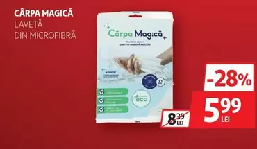 CÂRPA MAGICĂ LAVETĂ DIN MICROFIBRĂ