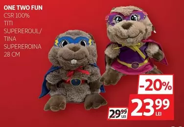ONE TWO FUN SUPEREROUL/ TINA SUPEREROINA 28 CM