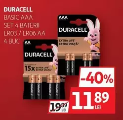 BASIC AAA SET 4 BATERII LR03 / LR06 AA 4 BUC