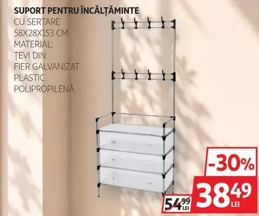 SUPORT PENTRU ÎNCĂLȚĂMINTE CU SERTARE