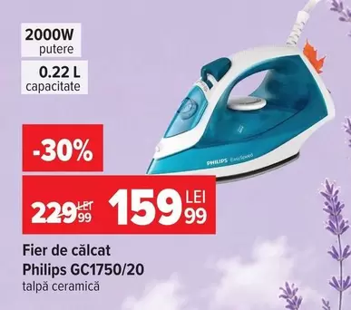 Philips - Fier de c
alcat GC1750/20 talp
ceramic