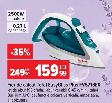 Tefal - Fier de călcat EasyGliss Plus FV5718E0