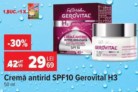 Gerovital - Cremă antirid SPF10