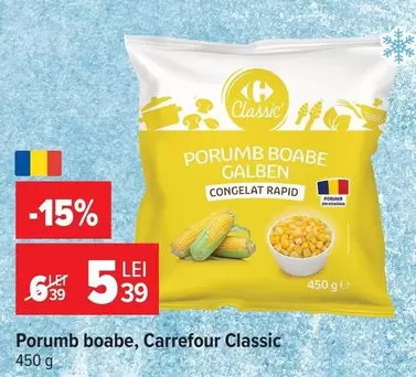 Porumb boabe galben congelat rapid
