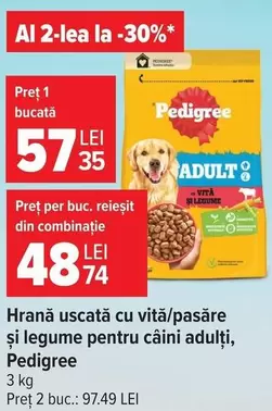 Hrană uscată cu vită/pasăre și legume pentru câini adulți