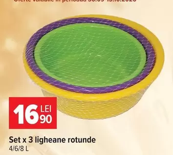 Set x 3 ligheane rotunde