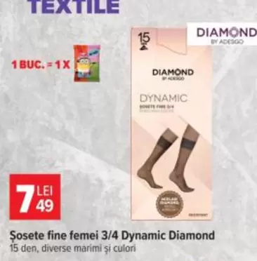 Șosete fine 3/4 Dynamic