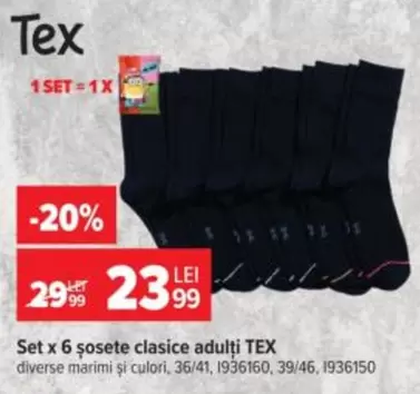 Set x 6 șosete clasice adulți