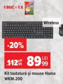 Kit tastatură și mouse WKM-200