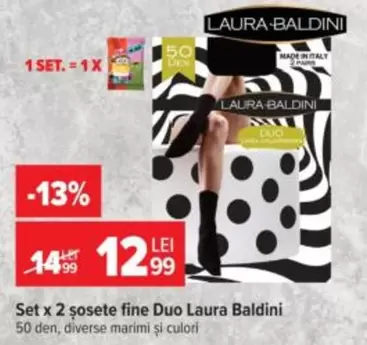 Set x 2 șosete fine Duo