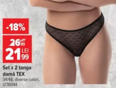 Set x 2 tanga damă TEX 1276044