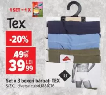 Set x 3 boxeri bărbați, S/3XL, diverse culori, 1881076