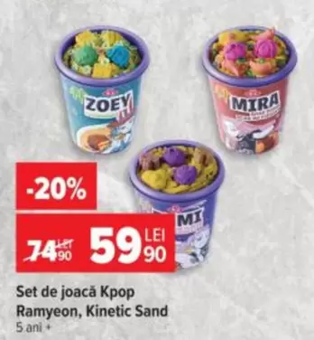 Set de joacă Kpop Ramyeon, Kinetic Sand