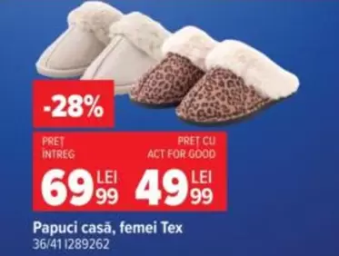 Papuci casă, femei Tex 36/41 1289262
