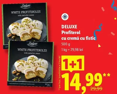 Profiterol cu cremă cu fistic