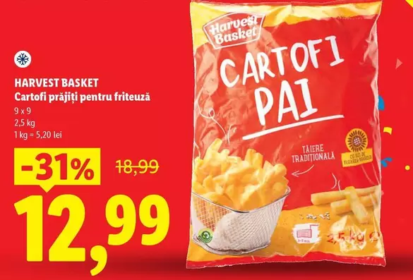 Cartofi prăjiți pentru friteuză